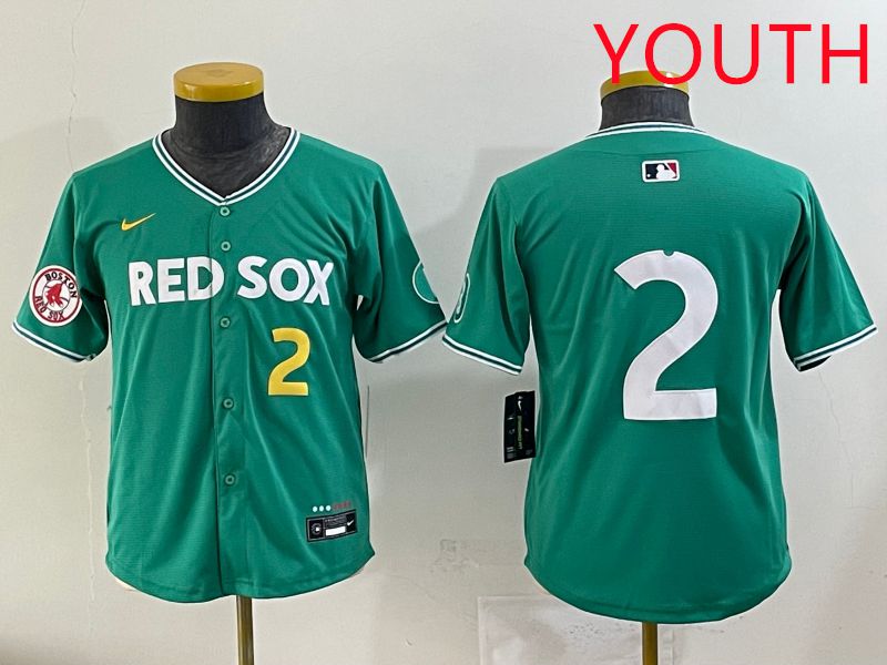 Youth 2025 Boston Red Sox #2 No Name Dark Green Joint Name Nike MLB Jersey style 17